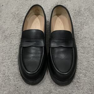 STUNNING Velasca Milano Penny Loafers Black Leather 40 (US 7) Crepe Sole